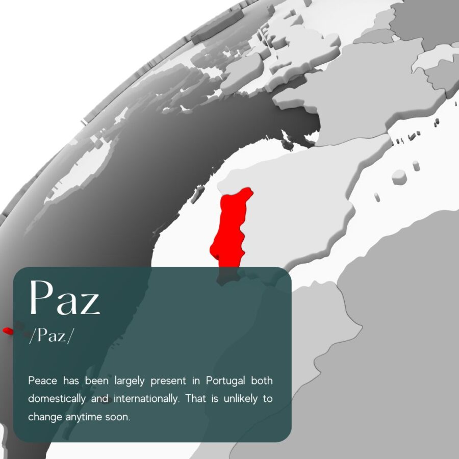 Peace has been largely present in Portugal both domestically and internationally. That s unlikely to change anytime soon.