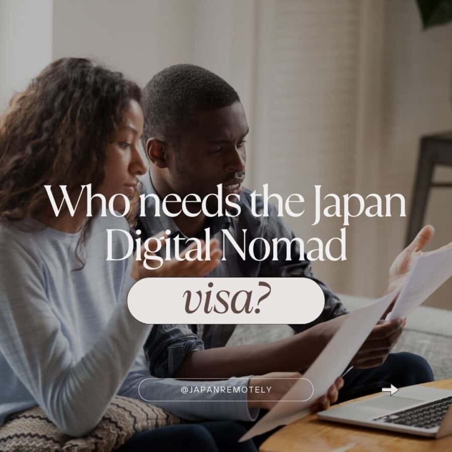 A couple trying to understand the Japan digital nomad visa